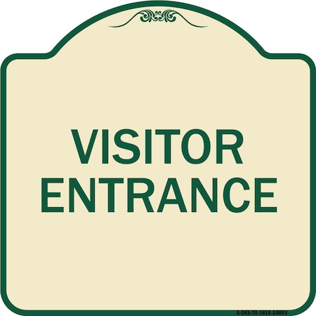Entrance Visitor Entrance Heavy-Gauge Aluminum Architectural Sign